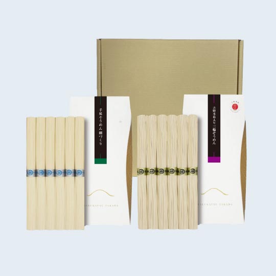 小箱ギフト吉野本葛入り 三輪そうめんと手延べそうめん細づくりのセット